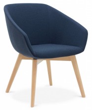 Brek Tub Chair On 4 Leg Timber Base. Any Fabric